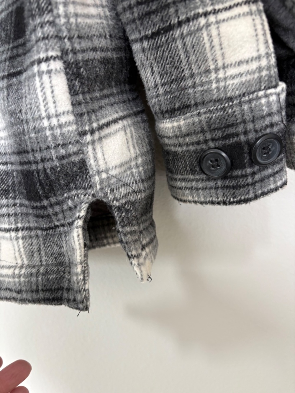 Thread & Supply Soft Gray lined Plaid Flannel - Picture 9 of 11
